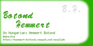 botond hemmert business card